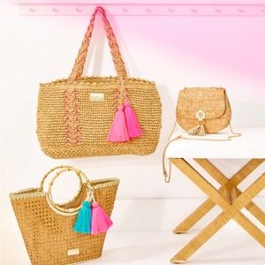 Lilly Pulitzer Straw Tote Beach Bag Nosara NWT - SOLD OUT ONLINE